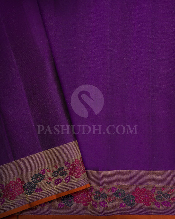 Violet Kanjivaram Silk Saree-DJ462(A)