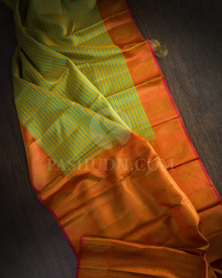 Multicolored Kanjivaram Silk Saree-DJ439(F)