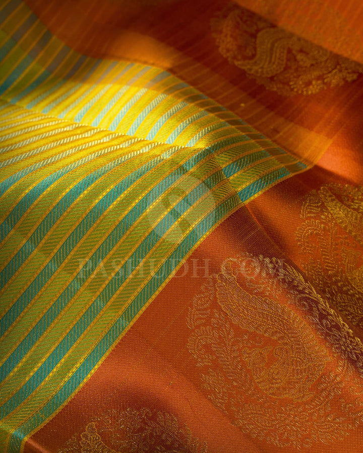 Multicolored Kanjivaram Silk Saree-DJ439(F)