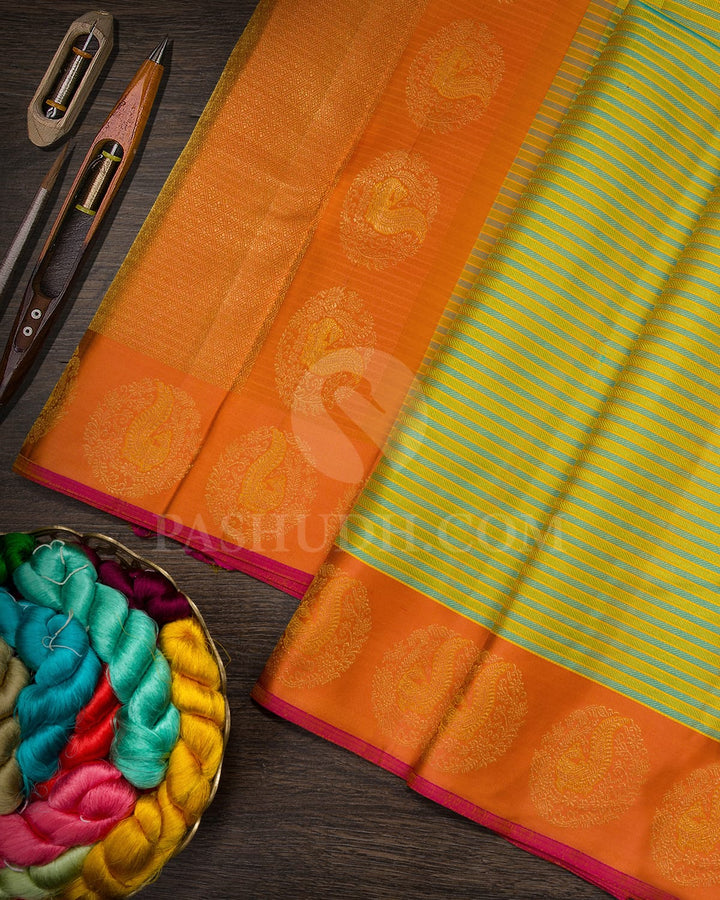 Multicolored Kanjivaram Silk Saree-DJ439(F)