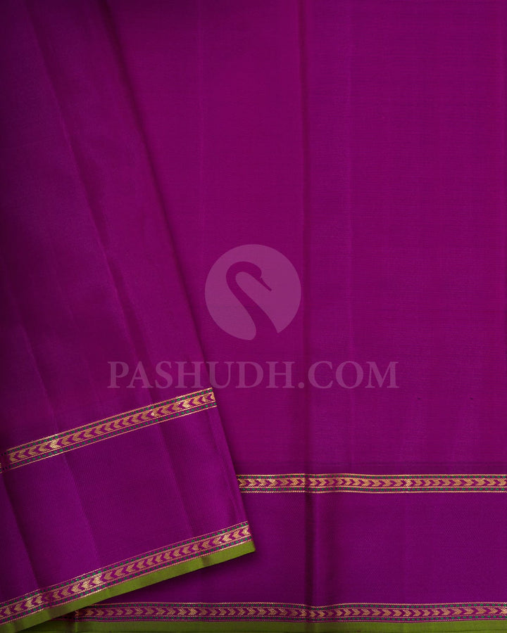 Dual Shaded Golden Beige Kanjivaram Silk Saree-DJ459(C)