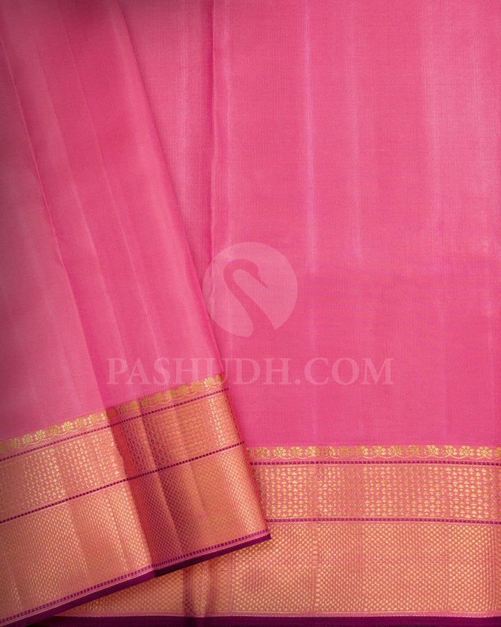 Baby Pink Kanjivaram Silk Saree-D709(A)