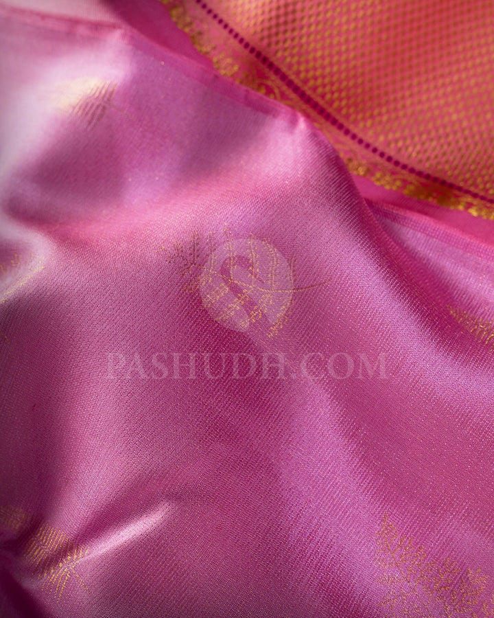 Baby Pink Kanjivaram Silk Saree-D709(A)