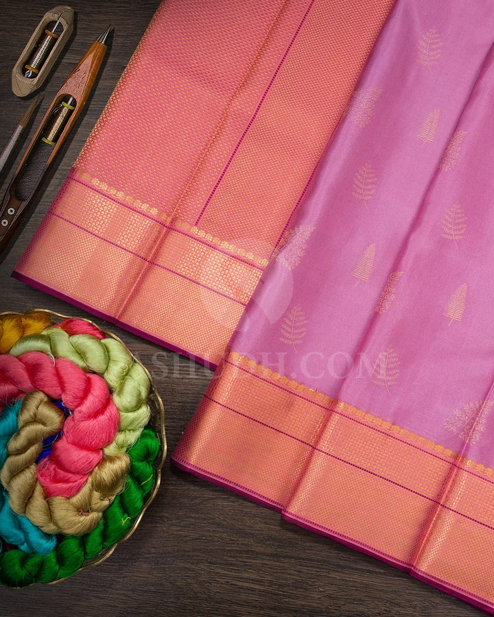 Baby Pink Kanjivaram Silk Saree-D709(A)