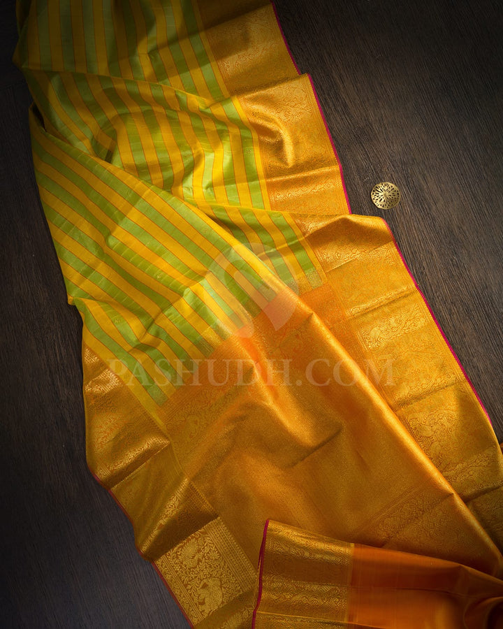 Multicolored Kanjivaram Silk Saree-D708(A)