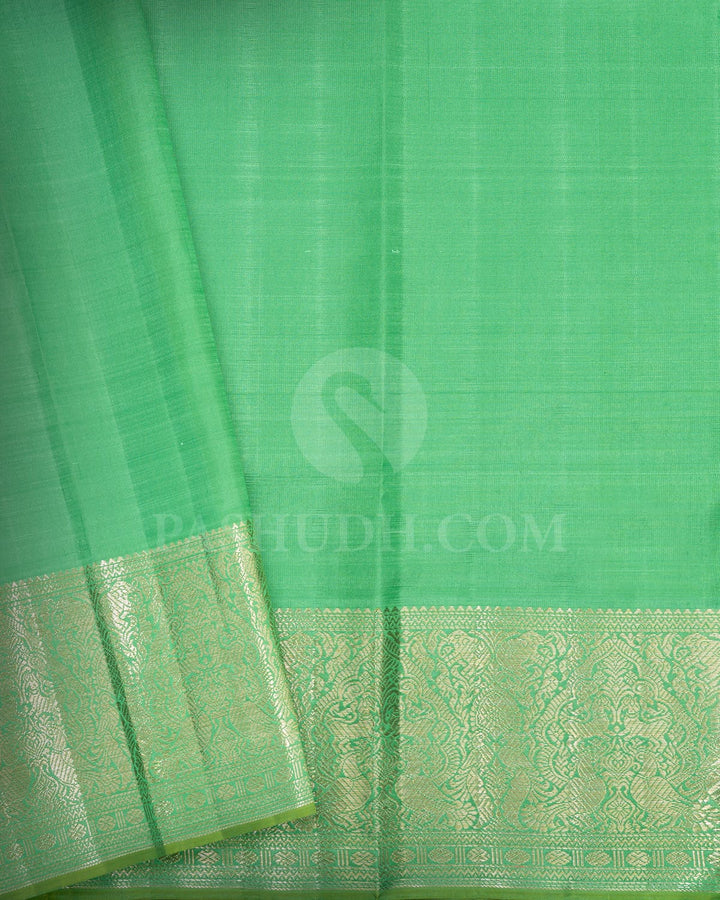 Willow Green Traditional Kanjivaram Silk Saree-S1203(F)