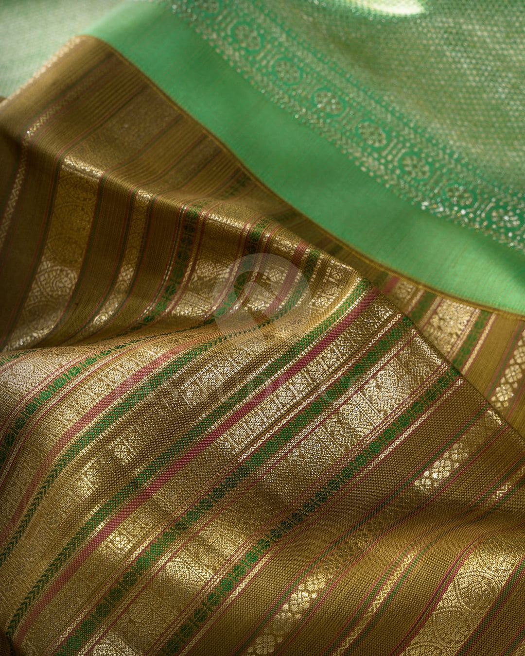 Willow Green Traditional Kanjivaram Silk Saree-S1203(F)