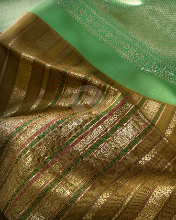 Willow Green Traditional Kanjivaram Silk Saree-S1203(F)