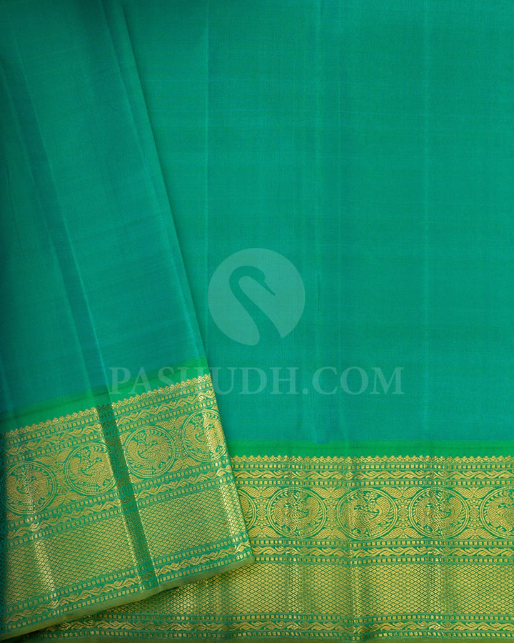 Navy Blue Organza Kanjivaram Silk Saree-S1536(C)
