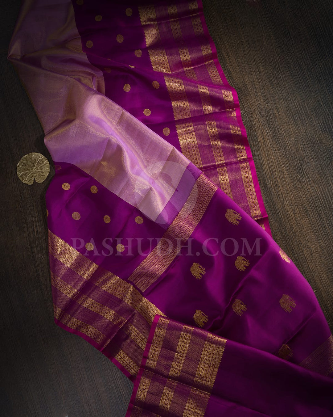 Lilac Silk Shimmer Kanjivaram Silk Saree-S1709(B)