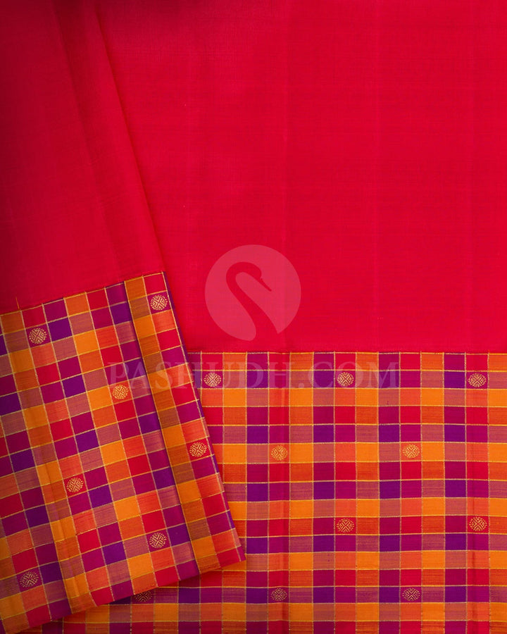 Organza Shimmer With Paalum Pazhamum Kanjivaram Silk Saree-S1780(A)