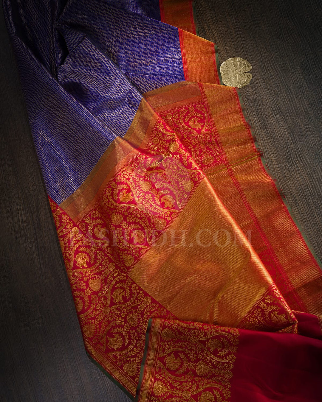 Midnight Blue Kanjivaram Silk Saree-S1779(A)