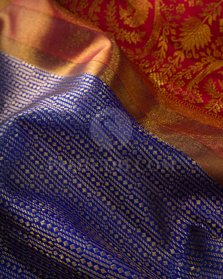 Midnight Blue Kanjivaram Silk Saree-S1779(A)