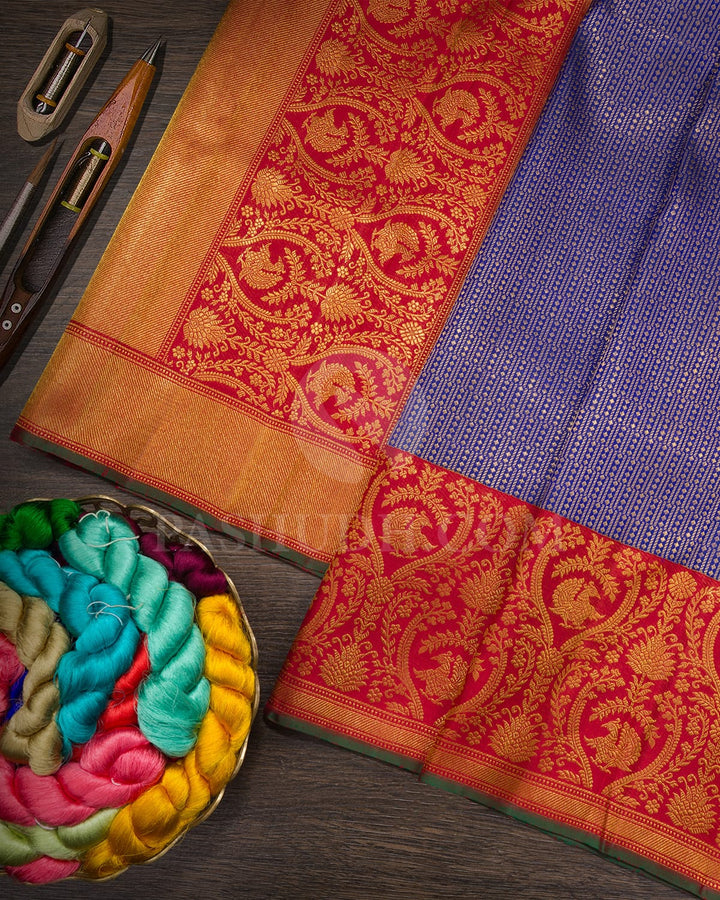 Midnight Blue Kanjivaram Silk Saree-S1779(A)