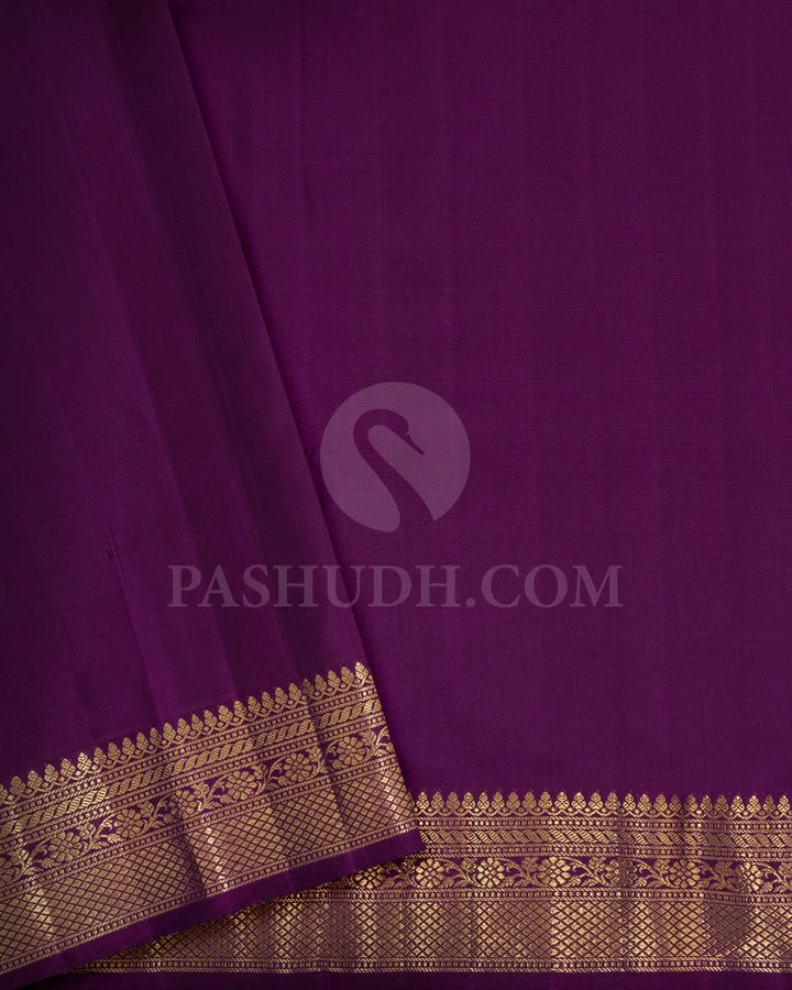Rust Orange Pure Zari Meenakari Kanjivaram Silk Saree-P217(A)