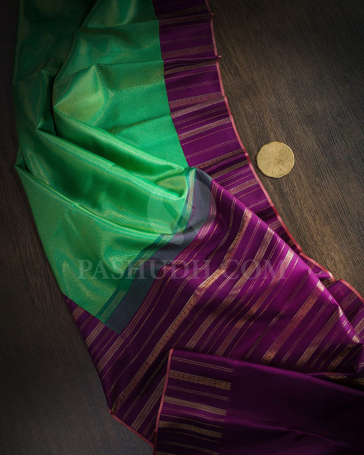 Parrot Green Kanjivaram Silk Saree-S1449(F)