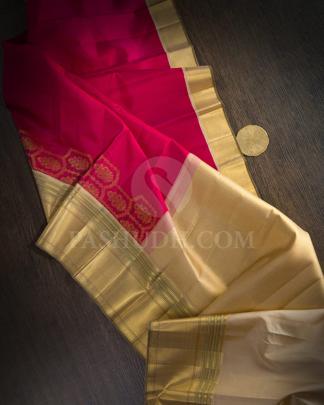 Raspberry Pink Meenakari Kanjivaram Silk Saree-S1785(A)
