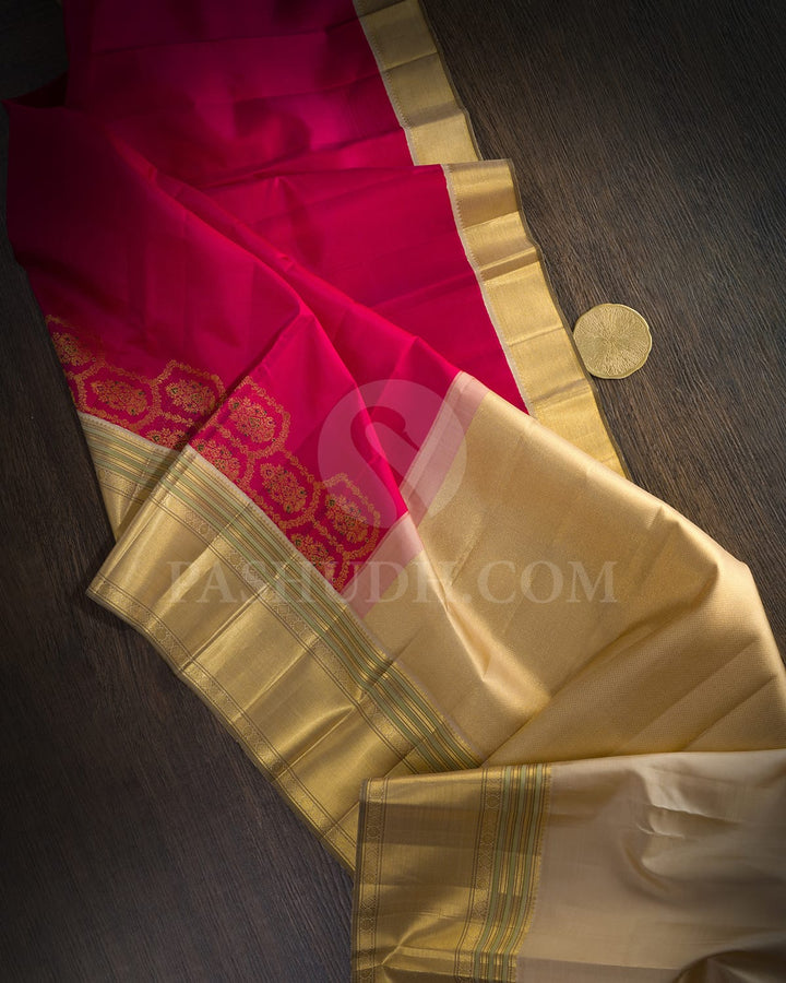 Raspberry Pink Meenakari Kanjivaram Silk Saree-S1785(A)