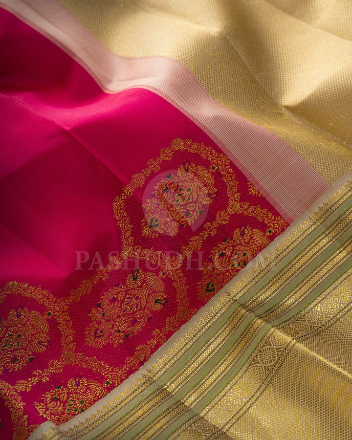 Raspberry Pink Meenakari Kanjivaram Silk Saree-S1785(A)