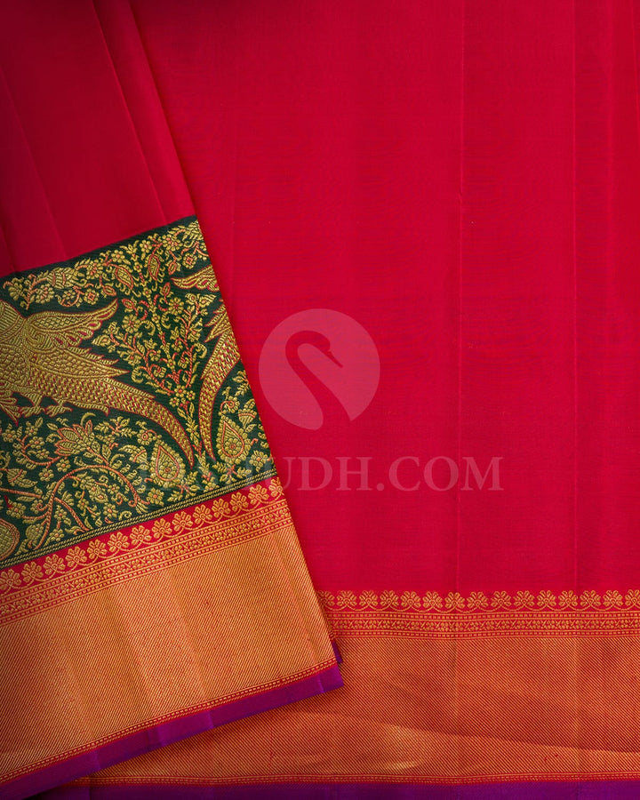 Golden Mustard Kanjivaram Silk Saree-S1580(E)