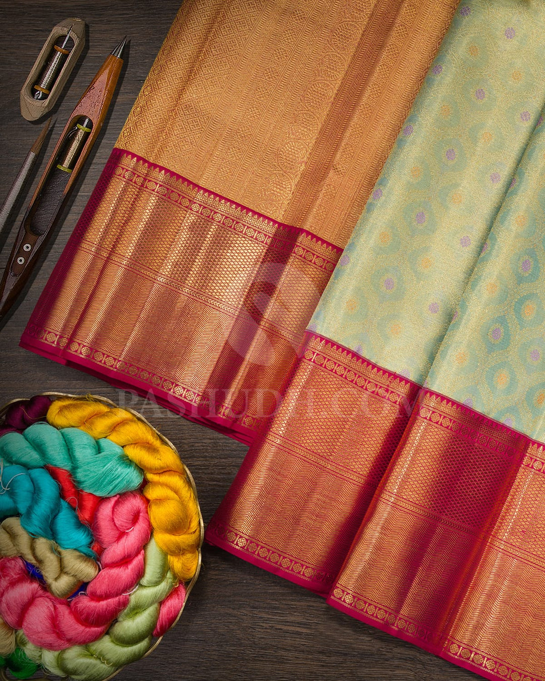 Light Green Tissue Kanjivaram Silk Saree-SP457