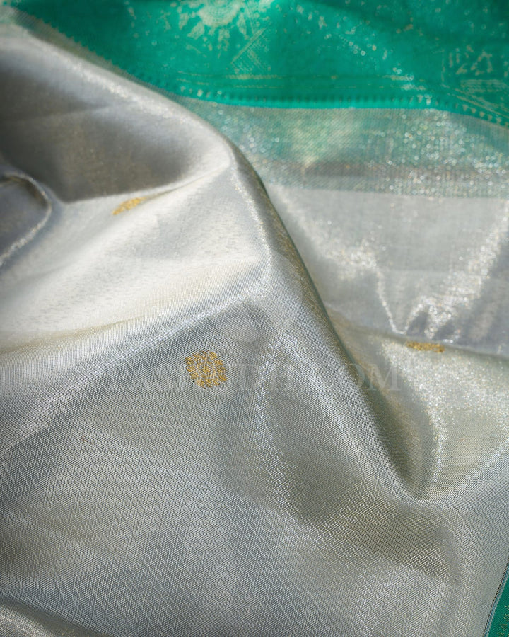 Grey Silk Shimmer Kanjivaram Silk Saree-S1252(C)