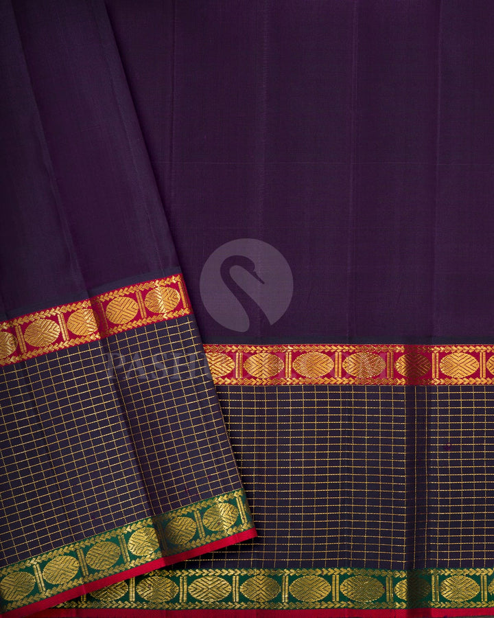 Cream Organza Shimmer Kanjivaram Silk Saree-S1781(A)