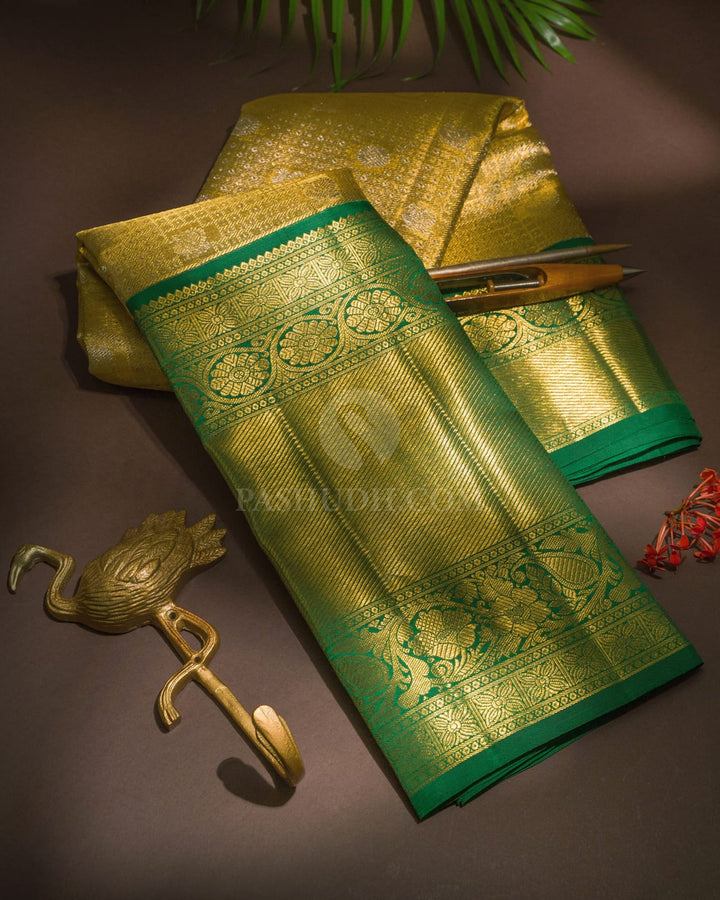 Gold Zari Tissue Kanjivaram Silk Saree-SP458