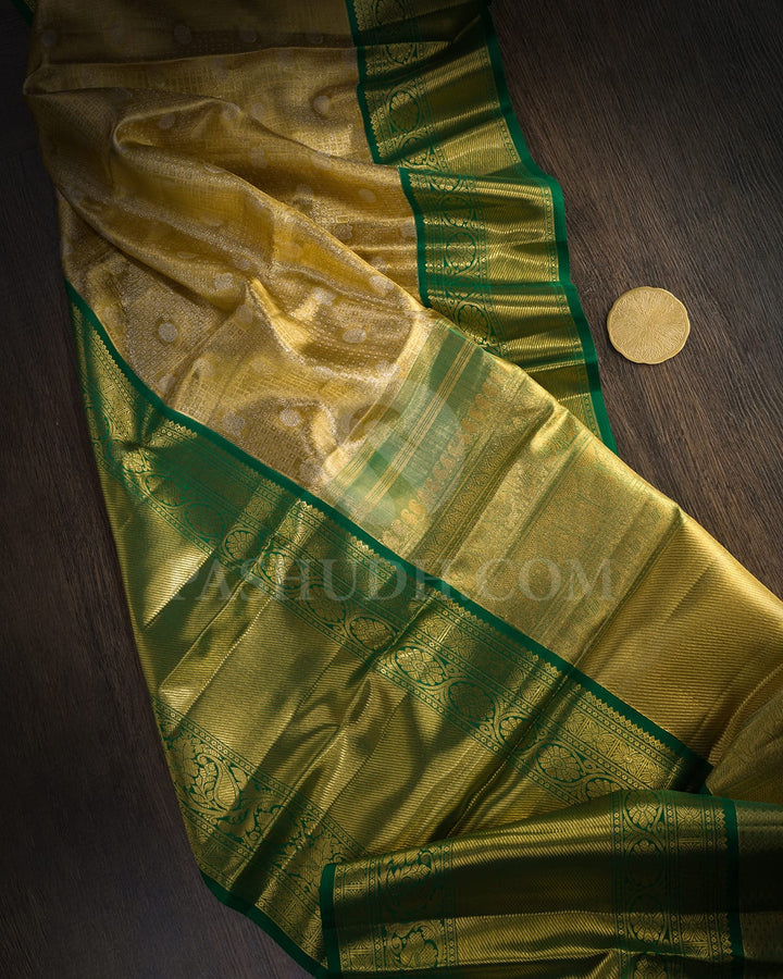 Gold Zari Tissue Kanjivaram Silk Saree-SP458