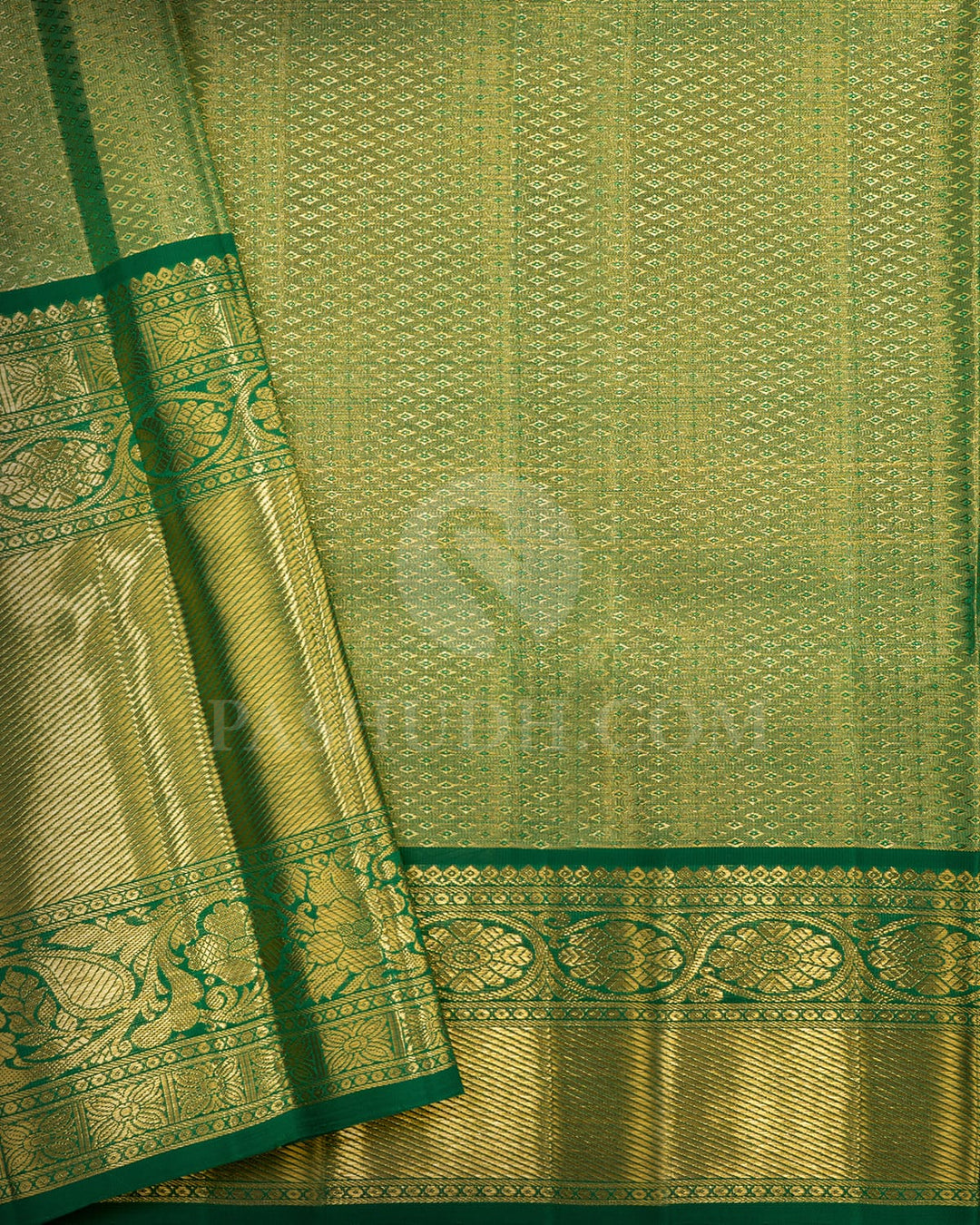 Gold Zari Tissue Kanjivaram Silk Saree-SP458