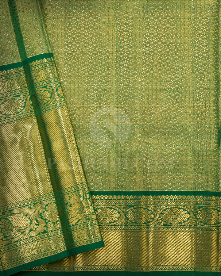 Gold Zari Tissue Kanjivaram Silk Saree-SP458