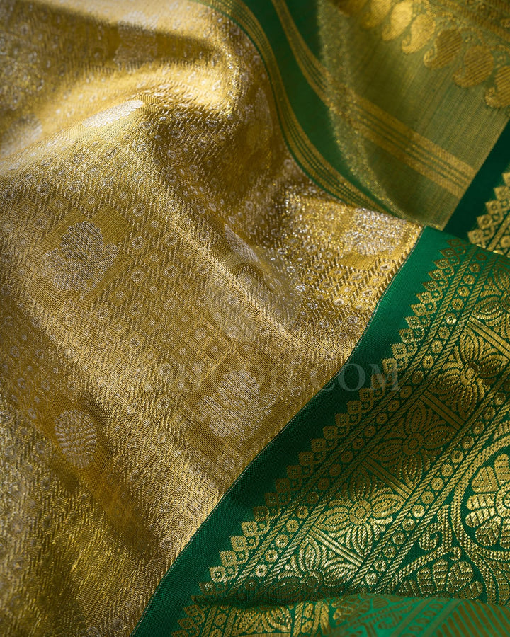 Gold Zari Tissue Kanjivaram Silk Saree-SP458