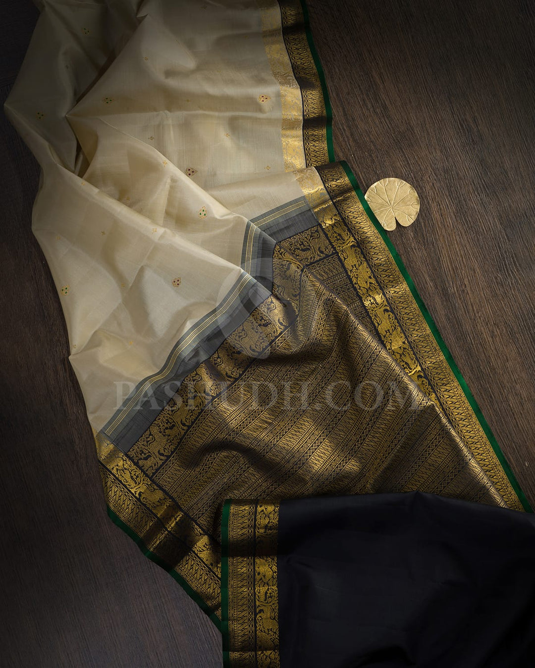 Cream Kanjivaram Silk Saree-S1787(A)