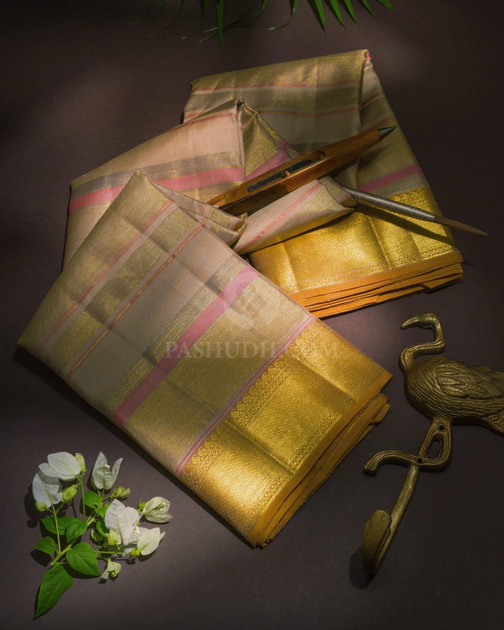 Cream Traditional Kanjivaram Silk Saree-S1778(A)
