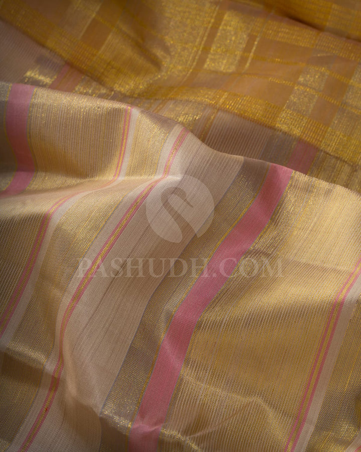 Cream Traditional Kanjivaram Silk Saree-S1778(A)