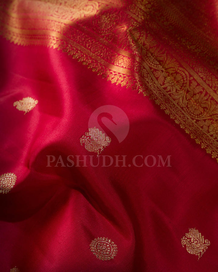 Red Paithani Kanjivaram Silk Saree-S1772(B)