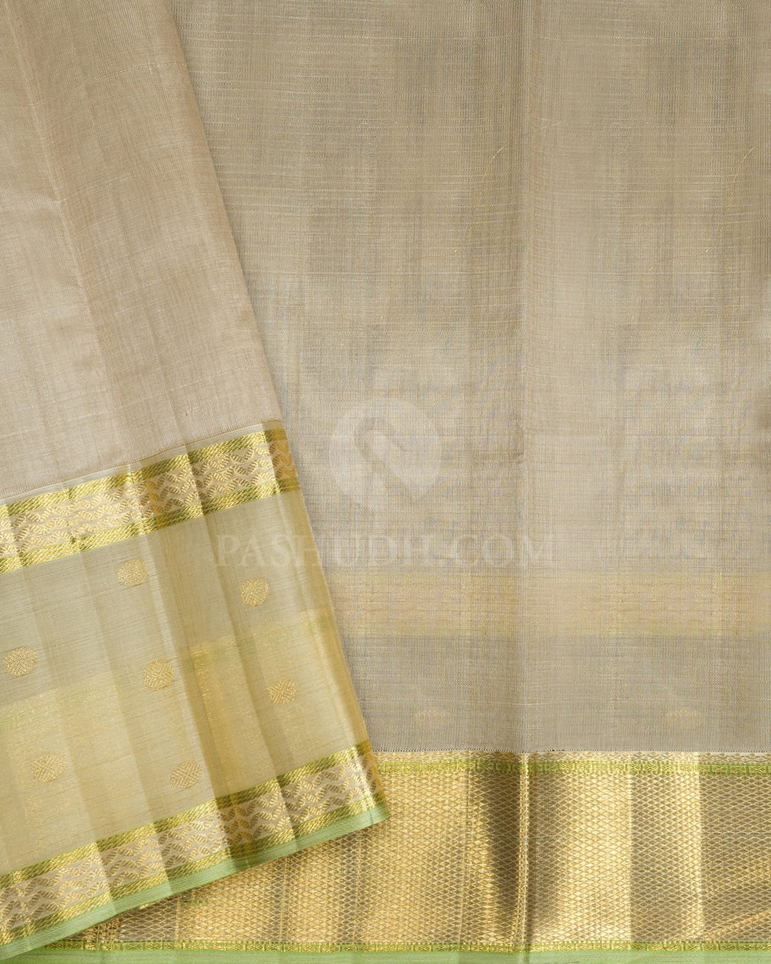 Rust Orange Semi Organza Shimmer Kanjivaram Silk Saree-S1704(C)