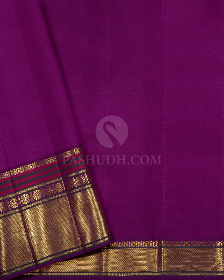 Half White Lenin Kanjivaram Silk Saree-S1801(A)