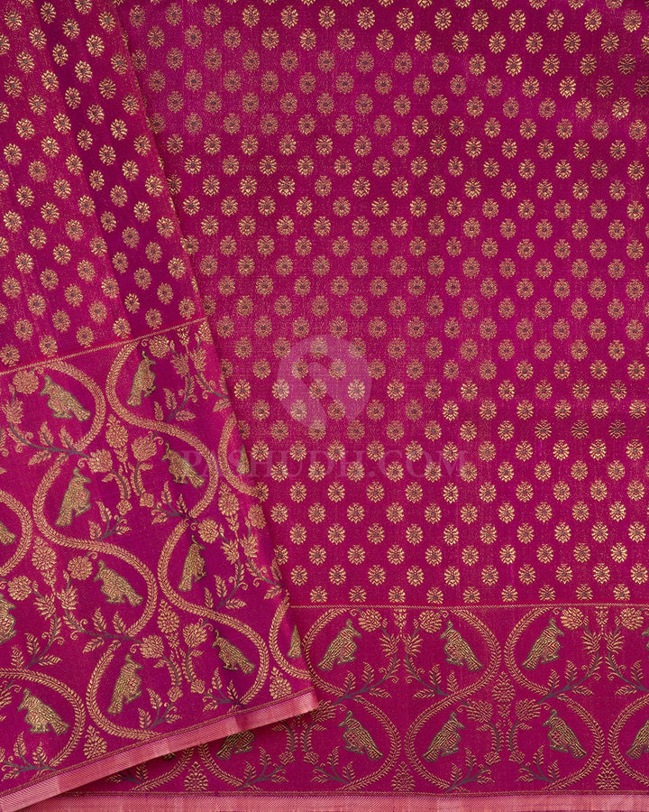 Mustard Yellow Meenakari Border Kanjivaram Silk Saree-S1807(A)