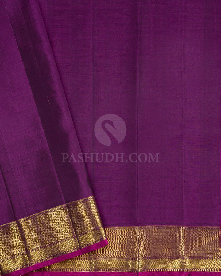Dual Shaded Bottle Green Kanjivaram Silk Saree-S1488(E)