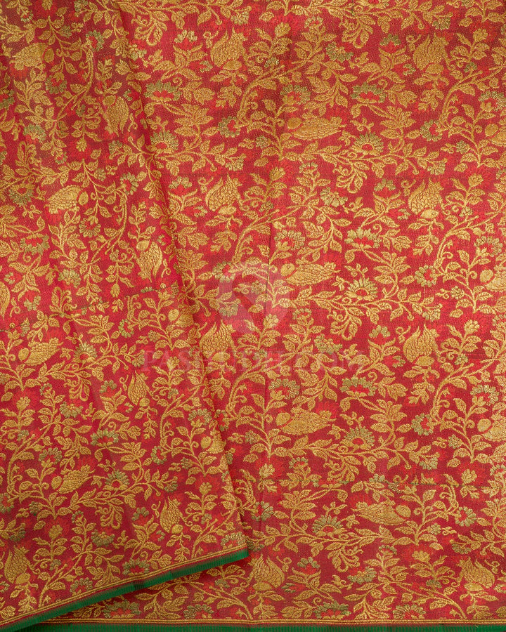 Dark Royal Blue Antique Border Kanjivaram Silk Saree-S1789(B)