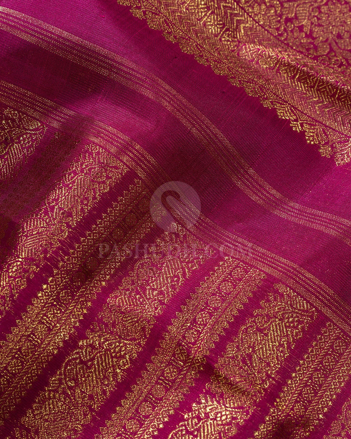 Dual Shaded Arakku Bridal Kanjivaram Silk Saree-SP460