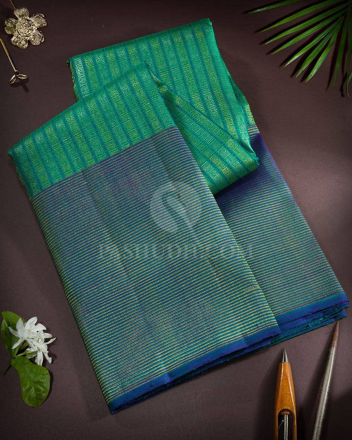 Leaf Green Kanjivaram Silk Saree-S1647(C)