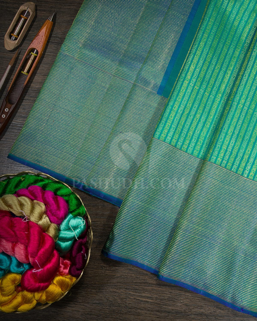 Leaf Green Kanjivaram Silk Saree-S1647(C)