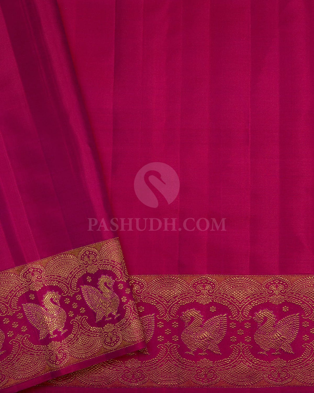 Rose Red Silk Shimmer Kanjivaram Silk Saree-S1751(B)