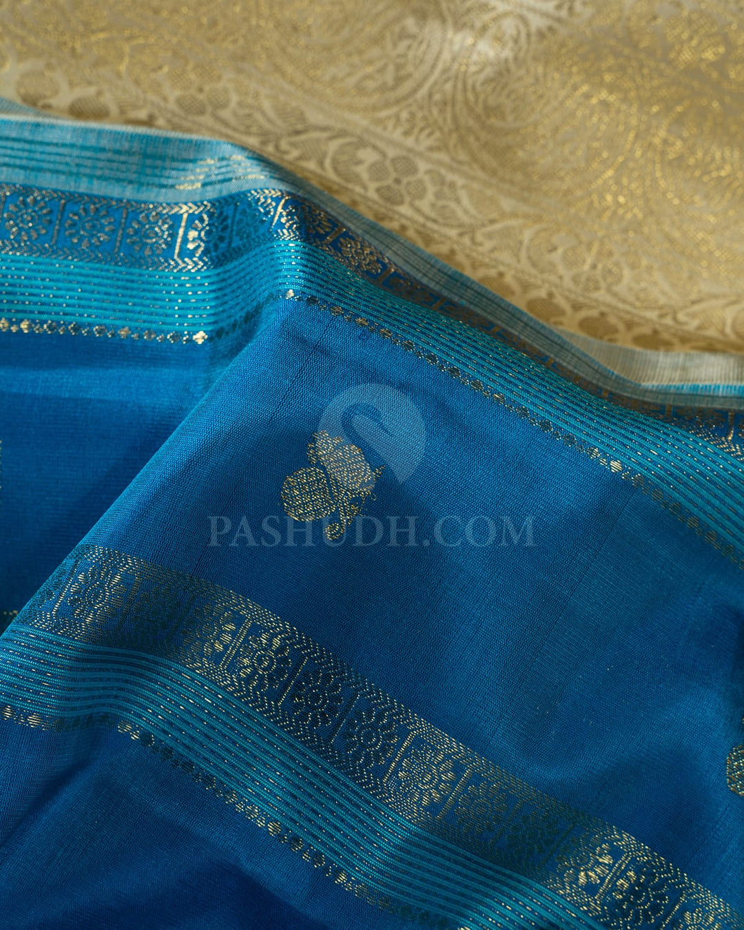 Peacock Blue Kanjivaram Silk Saree-S1811(A)