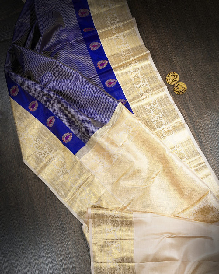 Royal Blue Traditional Kanjivaram Silk Saree-S1806(A)