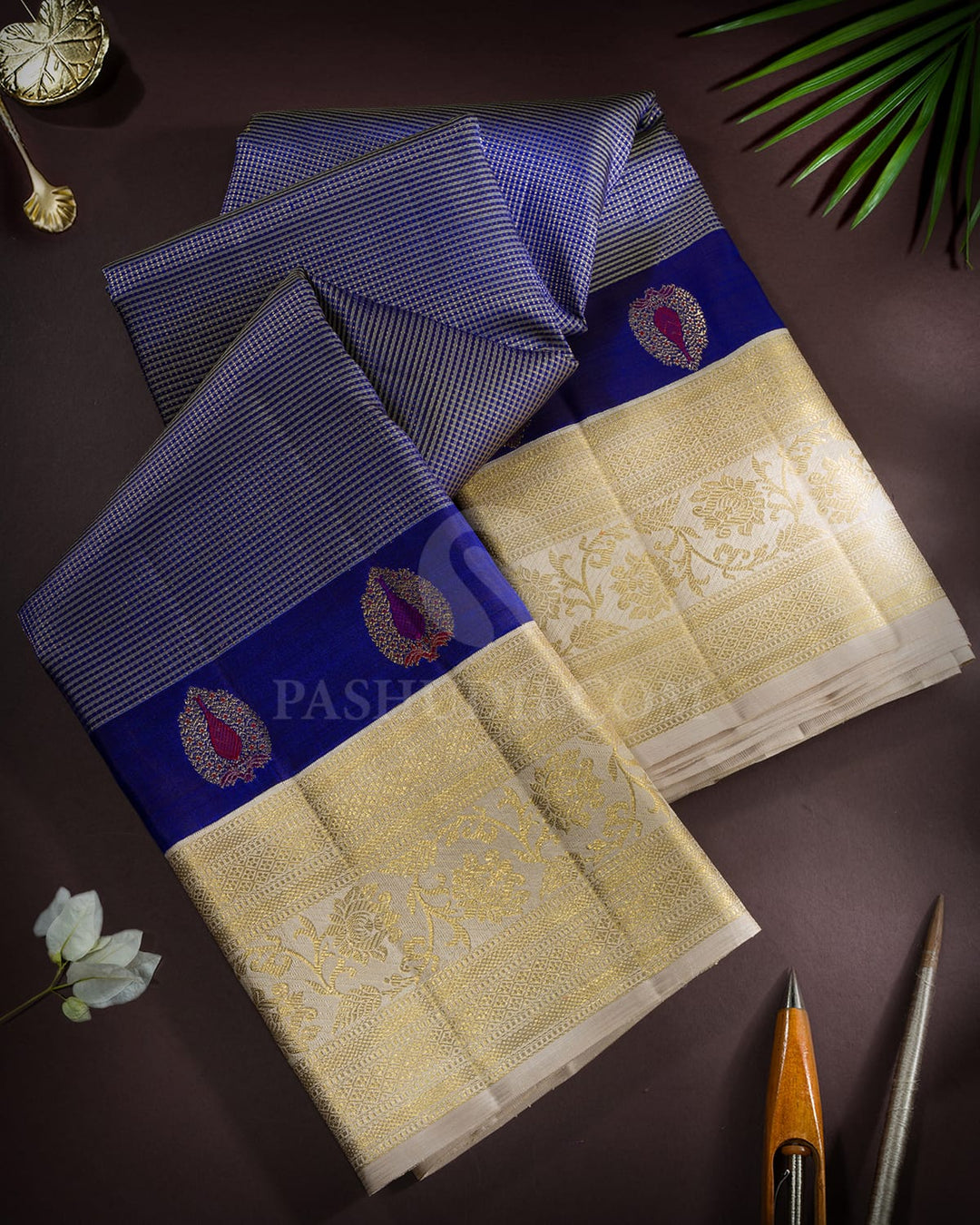 Royal Blue Traditional Kanjivaram Silk Saree-S1806(A)