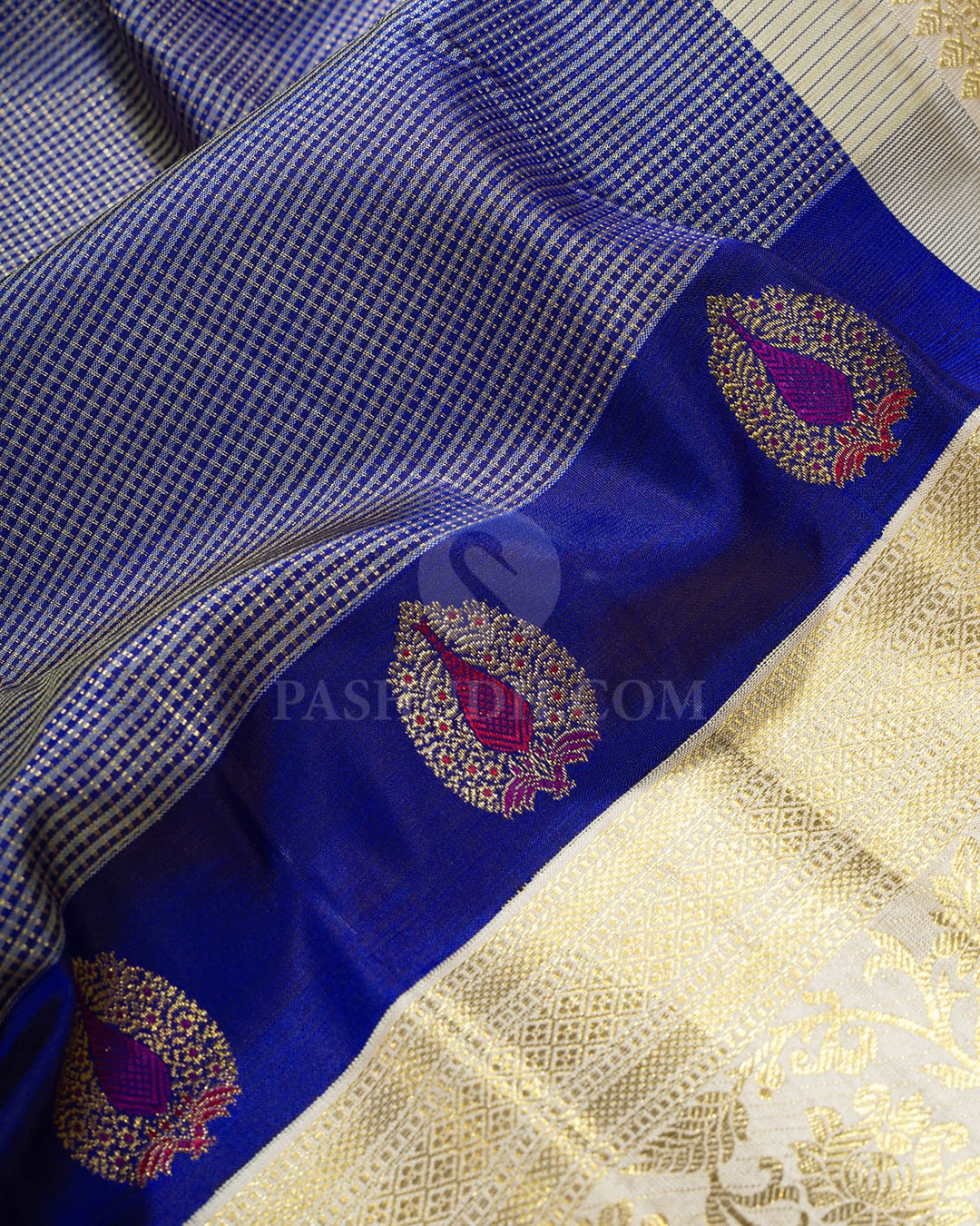 Royal Blue Traditional Kanjivaram Silk Saree-S1806(A)