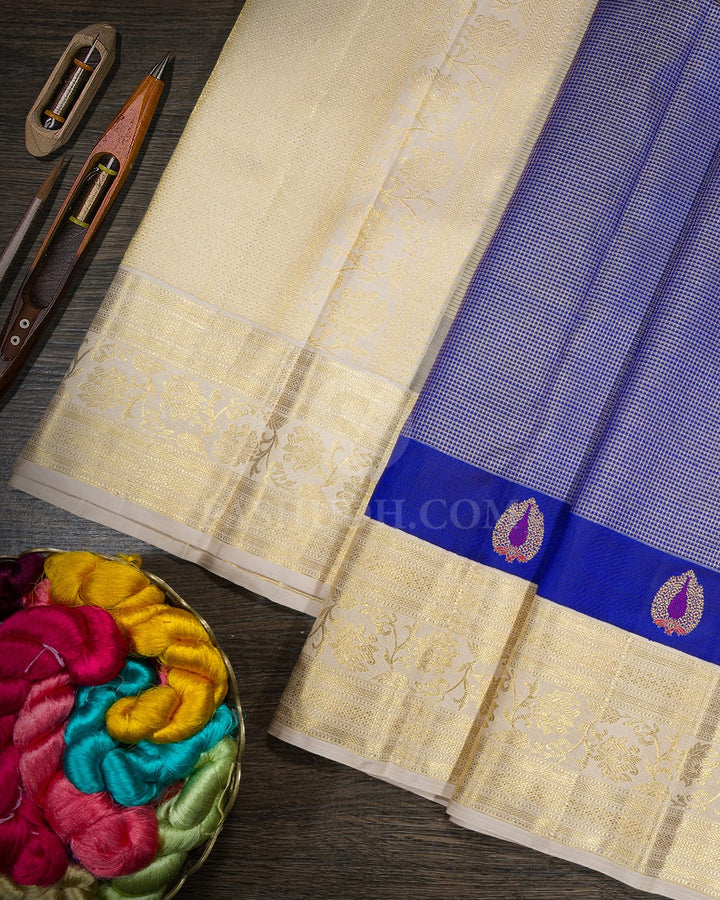 Royal Blue Traditional Kanjivaram Silk Saree-S1806(A)